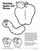 Worm Crafts Craft Apple Worms Template Preschool Printable Activities School Apples Fun Projects Activity September Paper Fall Pre Assemble Choose sketch template