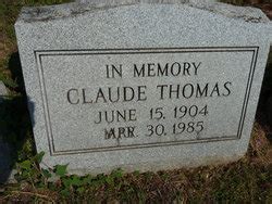 claude thomas   find  grave memorial