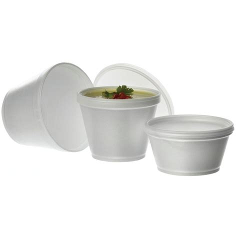 oz styrofoam soup container flat lid amazonca industrial