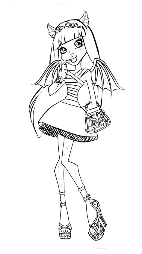 print monster high coloring pages