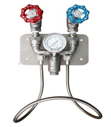 stainlesss steel hot  cold water mixing valve call  quote