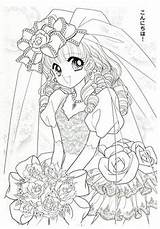 Coloring Book Anime Pages Japanese Manga Shoujo Princess Color Illustration Books Fashion Mandala Mia sketch template