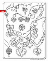 Coloring Pages Tattoo Printable Book Adult Fashions Fanciful Choose Board Sheets Necklaces Cute Foto Fan sketch template