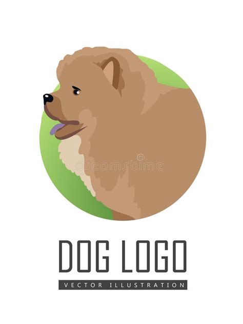 dog logo vector illustration chow breed isolated stock photo image