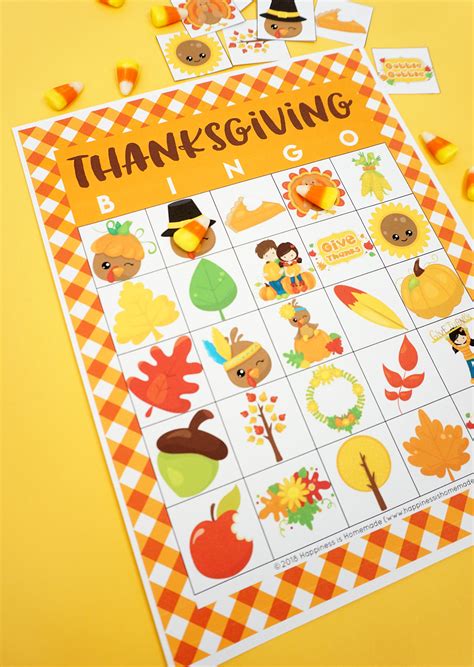 thanksgiving bingo  printable