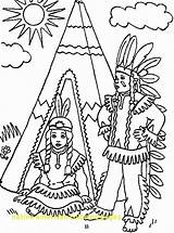 Coloring Getdrawings Teepee Native American sketch template