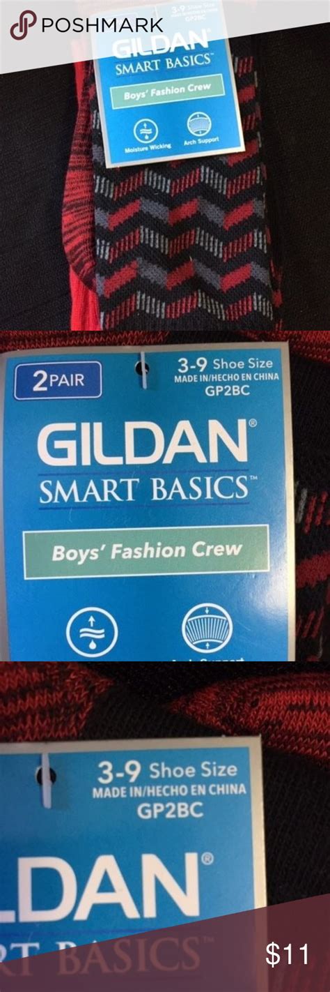 gildan boy smart basics crew socks  pr gildan crew socks crew