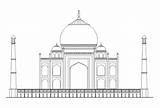 Mahal Taj Charminar Tajmahal Indias Trip Autocad Cadbull sketch template