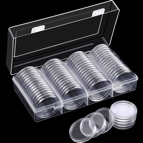 amazoncom  mm silver coin holder coin case coin capsules storage container  storage