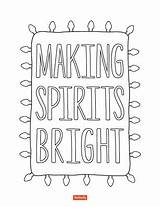 Coloring Christmas Pages Shutterfly Kids Bright Spirits Making sketch template