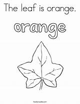 Coloring Leaf Orange Built California Usa sketch template