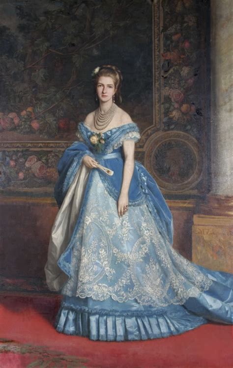 1870 margherita wearing blue evening dress by michele gordigiani location unknown to gogm