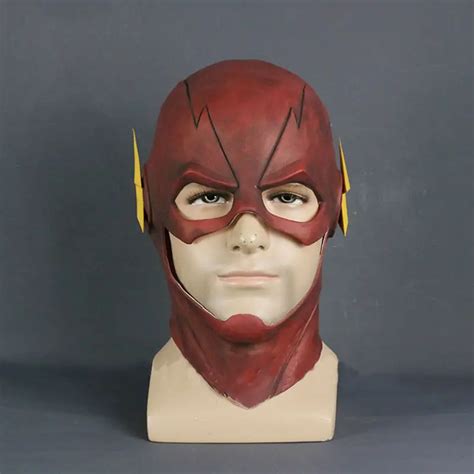 flash mask dc barry allen mask cosplay costume prop halloween red
