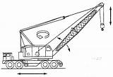Crane Drawing Mobile Cranes Tower American Locomotive Getdrawings sketch template