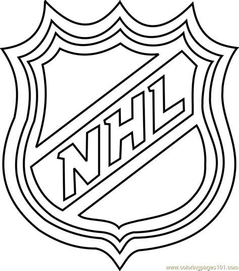 nhl logo coloring page  kids  nhl printable coloring pages