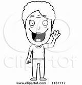 Waving Granny Happy Cartoon Coloring Clipart Cory Thoman Outlined Vector 2021 sketch template