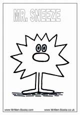 Mr Men Pages Colouring Coloring Sneeze Books Miss Little Show Sheets Printable Mrmen Popular sketch template