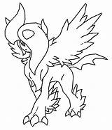Coloring Pokemon Pages Legendary Library Clipart Absol Mega sketch template