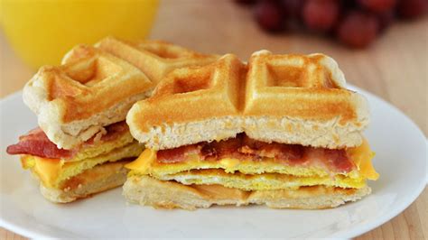 waffle breakfast sandwiches recipe  pillsburycom