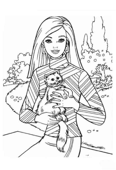barbie dog coloring pages