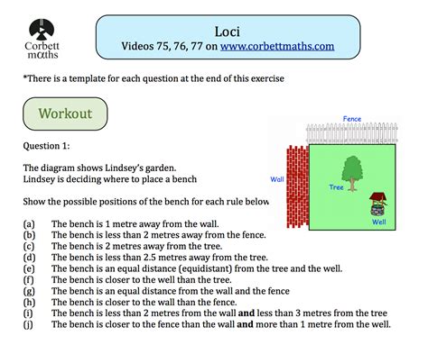 loci textbook exercise corbettmaths