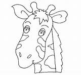 Giraffe Face Coloring Colorear Coloringcrew Animals sketch template