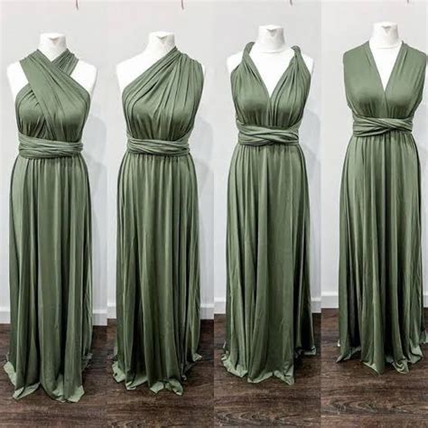 Infinity Dress Sage Green With Silk Robe Womens Fashion Dresses