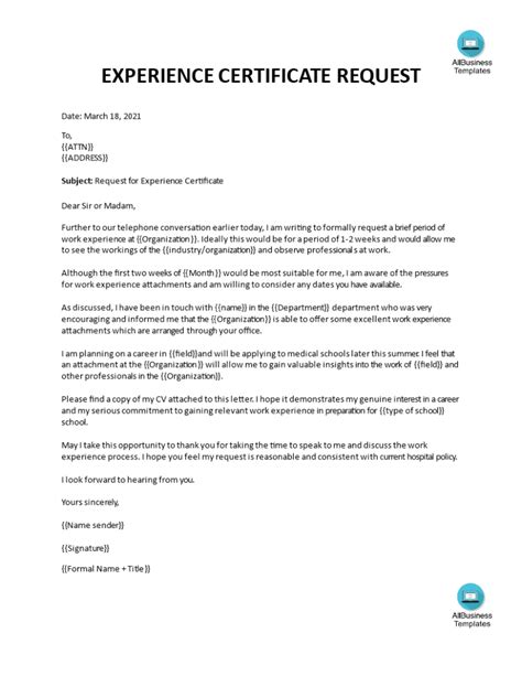 experience letter format sample tips examples leverage
