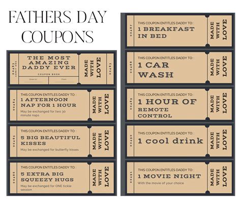 fathers day coupon book