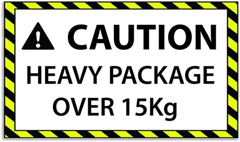 caution heavy package  kg sticker  fba  adhesive easy peel pack   amazonco