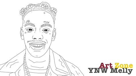 ynw melly easy drawings coloring pages drawings
