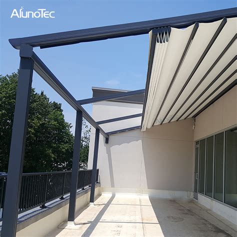 automatic folding pvc metal frame aluminum roof retractable awning  restaurant china