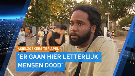 rapper glen faria schrikt van de situatie  aanmeldcentrum ter apel hart van nederland youtube
