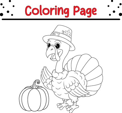 happy thanksgiving coloring page  children turkey coloring book