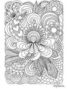 floral coloring page zentangles adult colouring pinterest