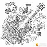Musicales Ausmalbilder Colouring Guitarras Ausmalen Guitarra Musical Drawings Musique Gitarre Faciles Kleurboeken Música Paisaje Muzyka Muziek Activiteiten Elementaire Kleurrijke Stof sketch template
