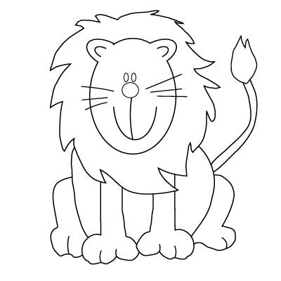 cute baby lion coloring pages printable