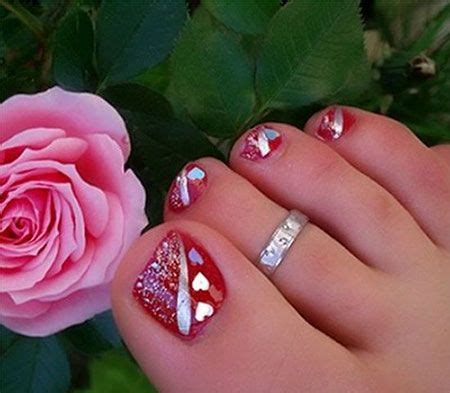 images  valentines day toe nail art designs  pinterest valentines toe nails