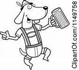 Coloring Dog Oktoberfest Cartoon Pages Clipart Vector Choose Board Outlined Thoman Cory sketch template