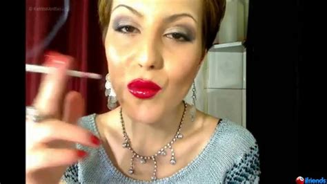 Twisted Godess Red Lipstick And 120 S Smoking Fetish Tease