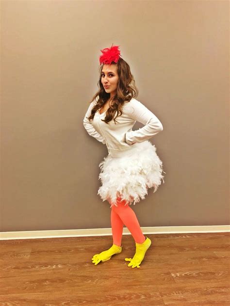 diy chicken halloween costume idea  chicken costume halloween