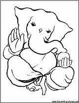 Ganesh Drawing Ganesha Easy Simple Coloring Kids Sketch Lord Bal Cartoon Drawings Pages Ji Colouring Ganpati Cliparts Line Throughout Quick sketch template