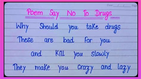 poem  anti drug day  english     drug poem  anti drug day