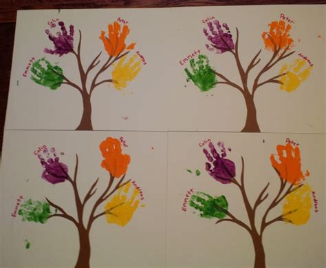 baby   craft time handprint trees