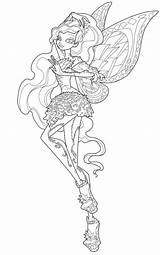 Winx Tynix Coloring Pages Club Print Butterflix Flora Color Kids Template sketch template