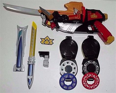 power rangers samurai bazooka  spin sword light  gold barracuda blade lot