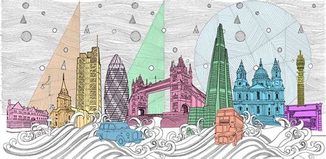 london cityscape drawing illustrations jitesh patel