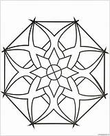 Mandala Pages Simple Coloring sketch template