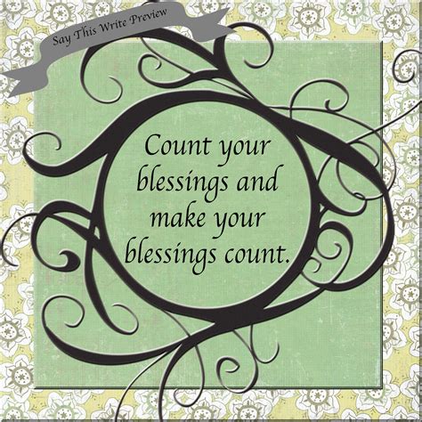 write count  blessings