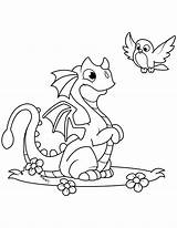 Dragon Coloring Pages Cute Printable Print Size sketch template